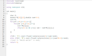 Coding Solve URI 1189 - Left Area  Solve #solution