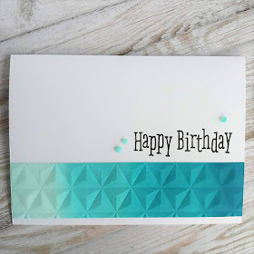 card with Next Level geometric embossing folder
