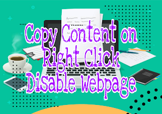 How to Copy Contents on Right Click Disable Webpage