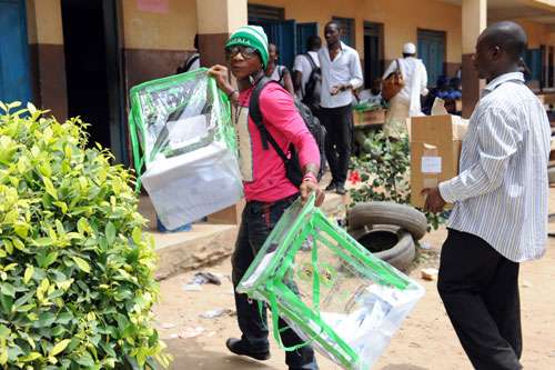 Soldiers Arrest Ballot Box Snatching Suspects