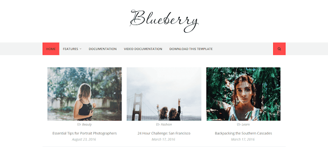 Blueberry Blogger Template