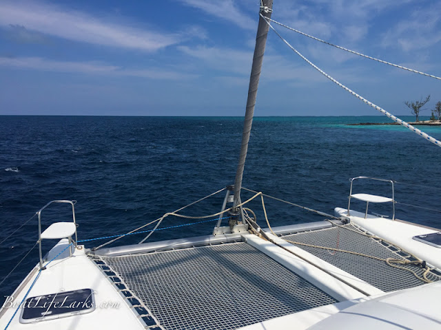 Sailing through Current Cut, Eleuthera