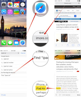 HOW TO FIND A WORD ON WEBPAGE VIA IPHONE OR IPAD