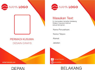 Contoh Desain ID Card Keren Cdr