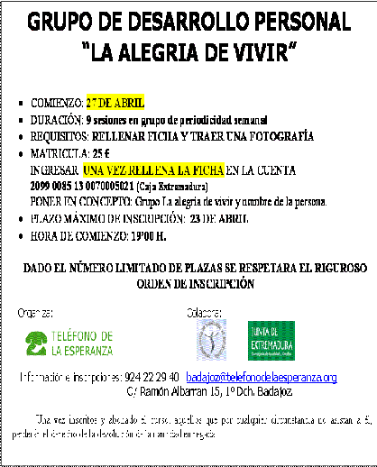 la alegria de vivir