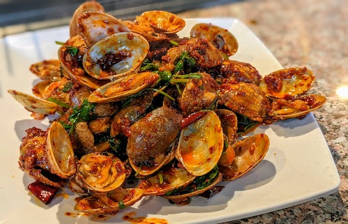 Stir fried clams