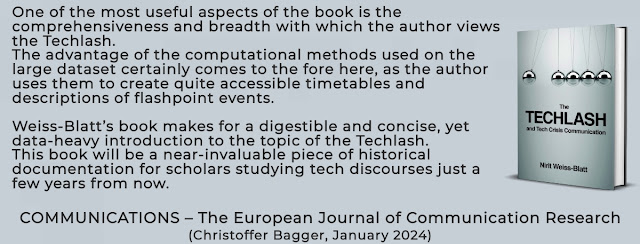 TECHLASH Book review COMMUNICATIONS – The European Journal of Communication Research January 2024