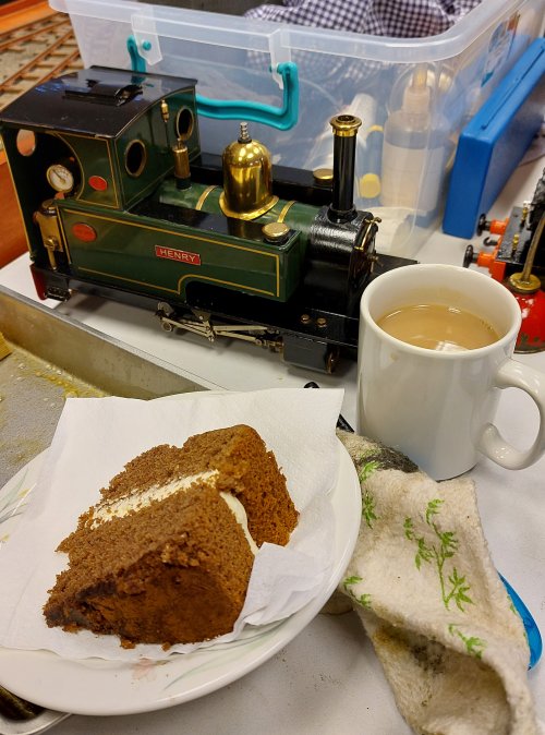 Steam loco and cake