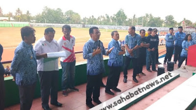 Bupati Pinrang Pantau Persiapan Pembukaan Porda Di Stadion Bau Massepe