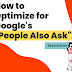 How to Optimize for Google's People Also Ask