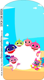 Baby Shark: Etiquetas para Candy Bar para Imprimir Gratis. 