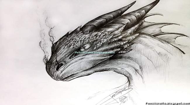 New Color Pencil Drawings Dragon