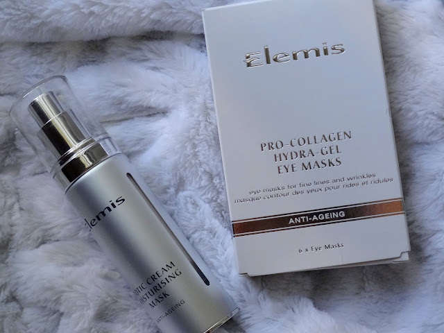 Elemis Exotic Cream Moisturizing Mask and the Pro Collagen Hydra Gel Eye Mask