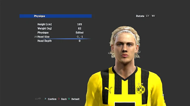 Julian Brandt Face 2023 For PES 2013