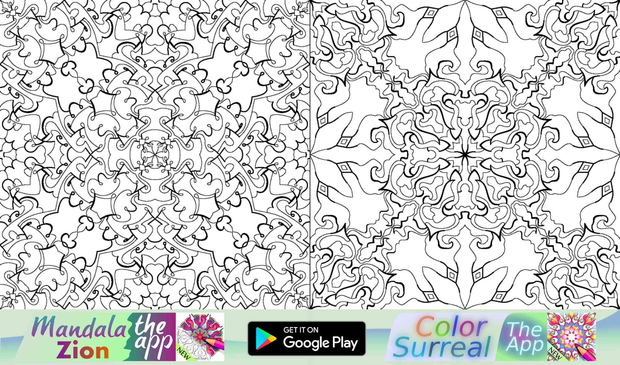 Mandala patterns geometric soothing coloring book for meditation to use your pastel on. Download Color Surreal!