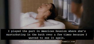 girl taking bath in american reunion