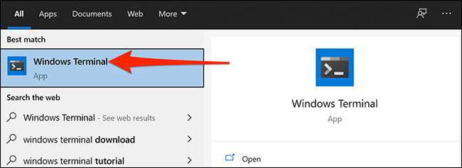 قم بتشغيل Windows Terminal