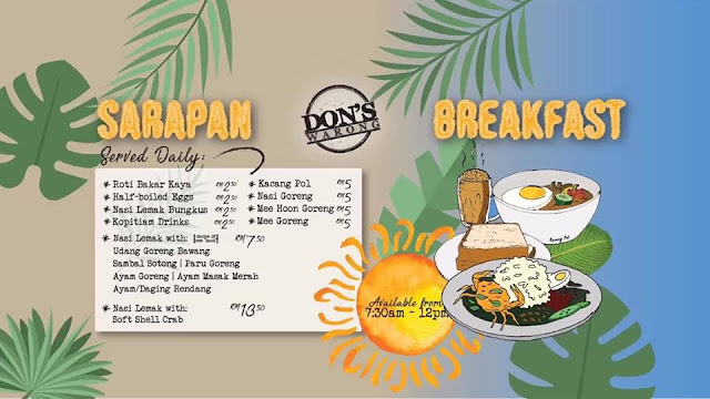 Don's Warong @ Plaza Damas, Sri Hartamas Breakfast Menu