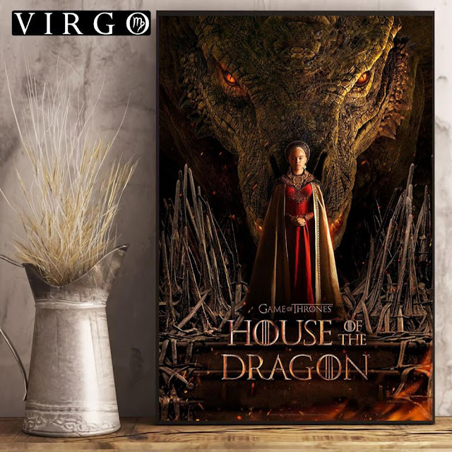 Rhaenyra Targaryen And Syrax House Of The Dragon Posters Game Of Thrones Prequel