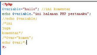 komentar dalam php