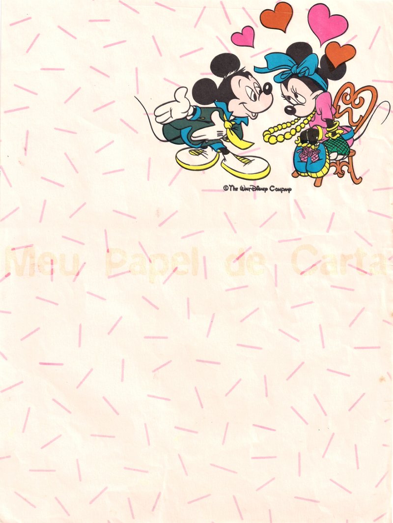 Meu Papel de Carta: 304 - Mickey e Minnie - Soft Paper