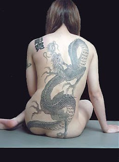 celebrity japanese with Dragon Tattoo Design