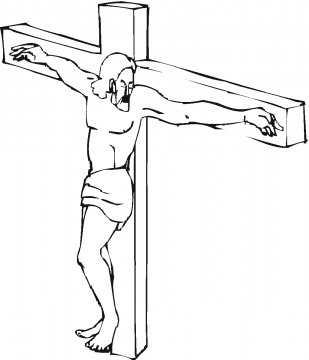 Jesus On The Cross Coloring Page