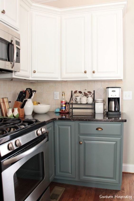 Blue Cabinet Paint Colors Our Kitchen Makeover Delightfully Noted