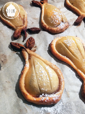 tartelettes aux poires et coeur de crème de marron