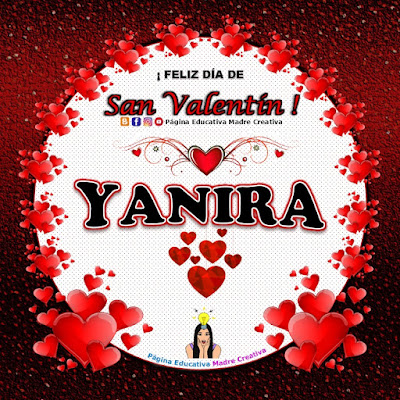 Feliz Día de San Valentín - Nombre Yanira