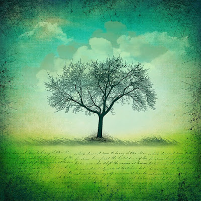 Vintage background with tree