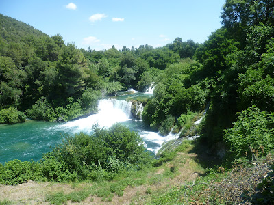 Waterfall above swimmin area, Krka National Park
