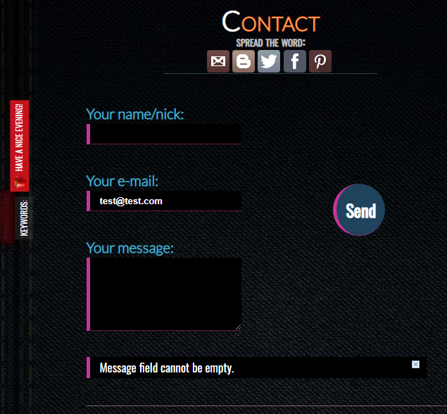 Blogger Contact Form Inside a Post