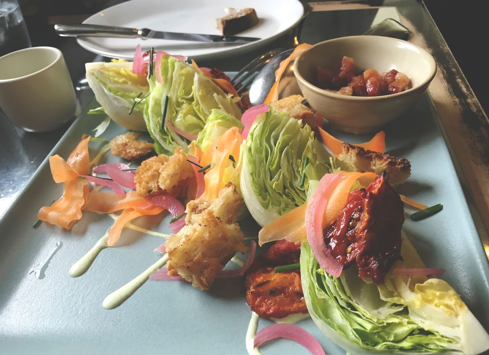 wedge salad at Ad Hoc - a restaurant in Napa, California