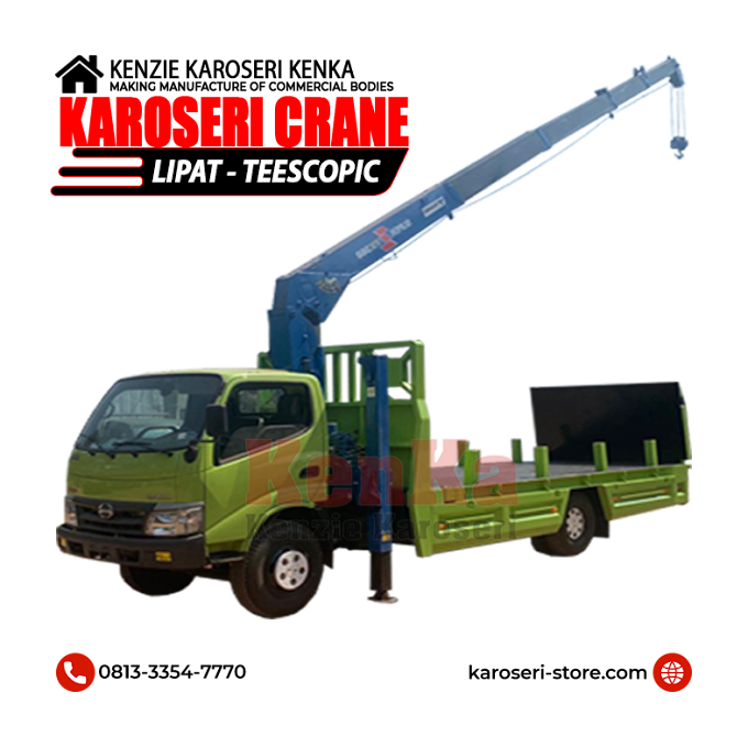 Harga Pemasangan Crane Telescopic Karoseri Loss Bak