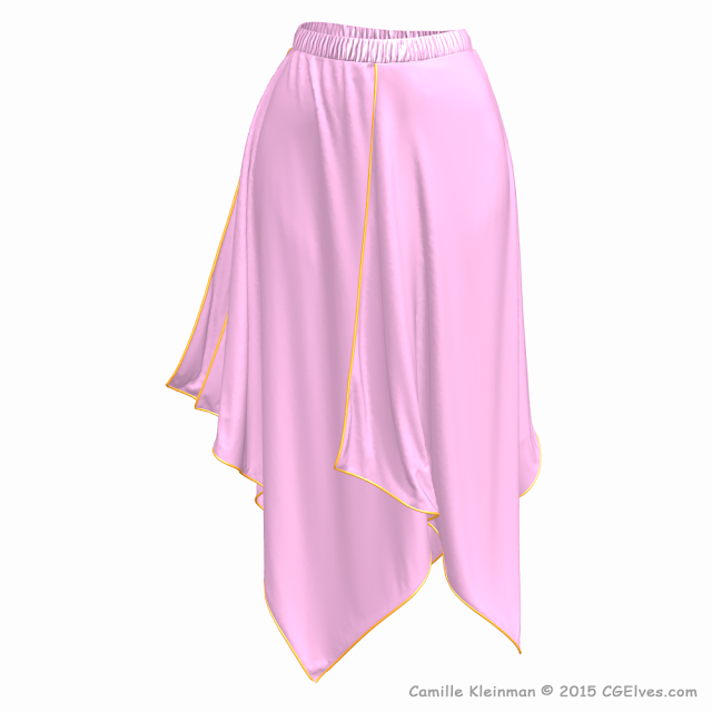 Marvelous Designer Skirt from CGElves Marvalous Designer Beginner Course