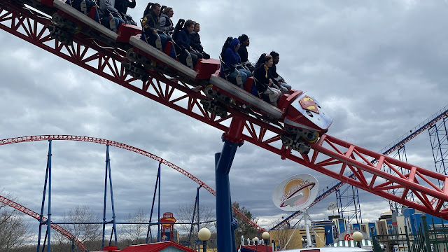 Superman The Ride Roller Coaster Train Six Flags New England