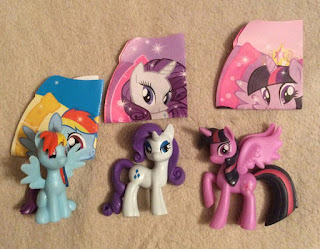 MLP Confitrade Sweet Boxes Rainbow Dash, Rarity and Rainbow Dash Figures