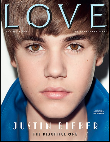 justin bieber love magazine cover. Justin Bieber on the cover of