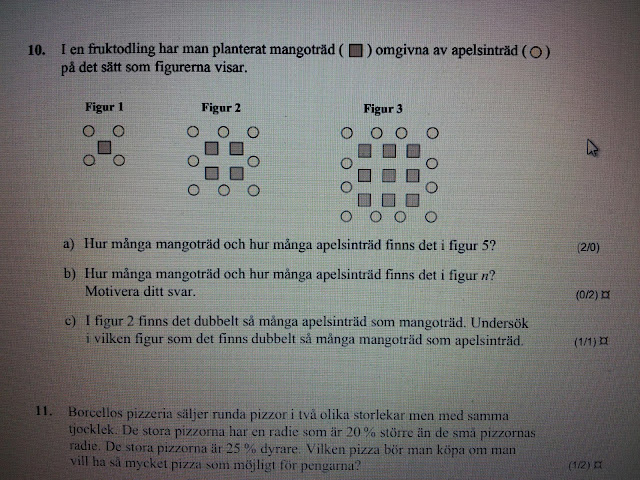 Bildresultat för algebra mönster uppgifter