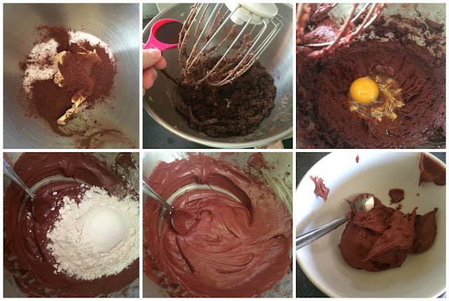 pictures of the steps in making the brownies