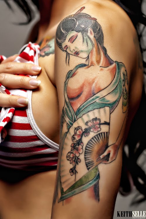 Men and women both include Geishas in their Japanese tattoo designs