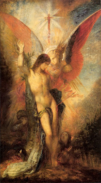 moreau, saint, sebastian, angel, 1876, confrontation, wings, light, story