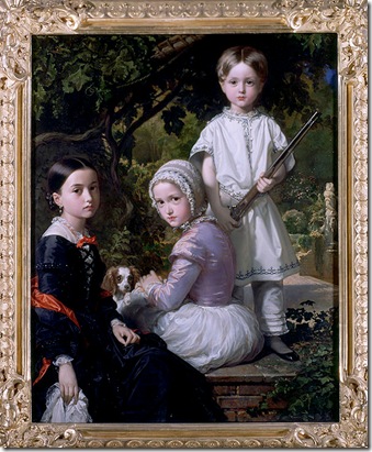 Federico de Madrazo- Luisa  Rosa y Raimundo  hijos del pintor  (1845).