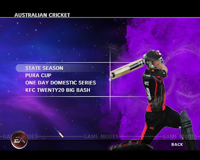 Cricket 14 Menu for EA Cricket 07