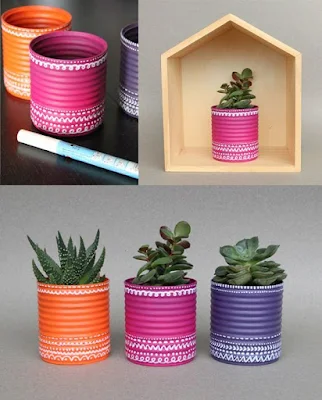 60 lindas ideias de como usar latas como vasos de plantas