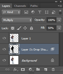 Klik layer drop shadow.