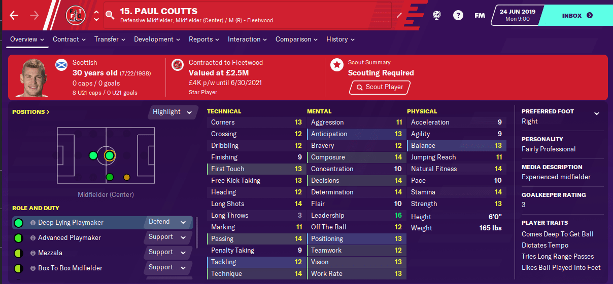 Paul Coutts  Top 5 League One Players in FM20