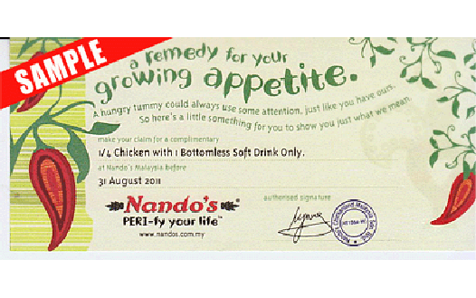 Secret How to Get Nandos Vouchers