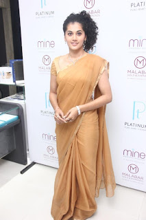 Actress Taapsee Launches Malabar Gold Platinum Collection Stills